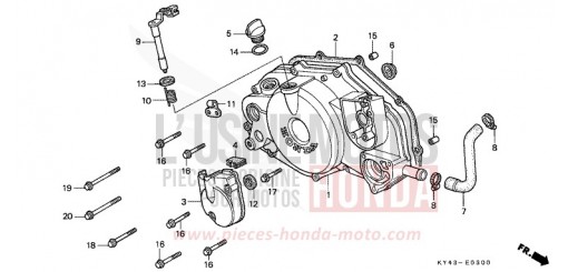 PANNEAU CARTER-MOTEUR D. NSR125RL de 1990